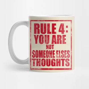 Two sided Rule #4 Mug